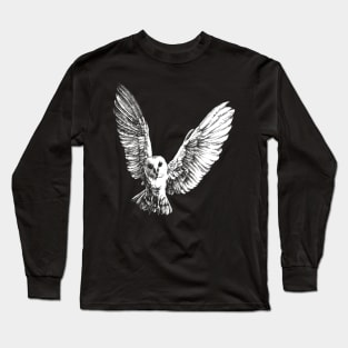 Flying Barn Owl Long Sleeve T-Shirt